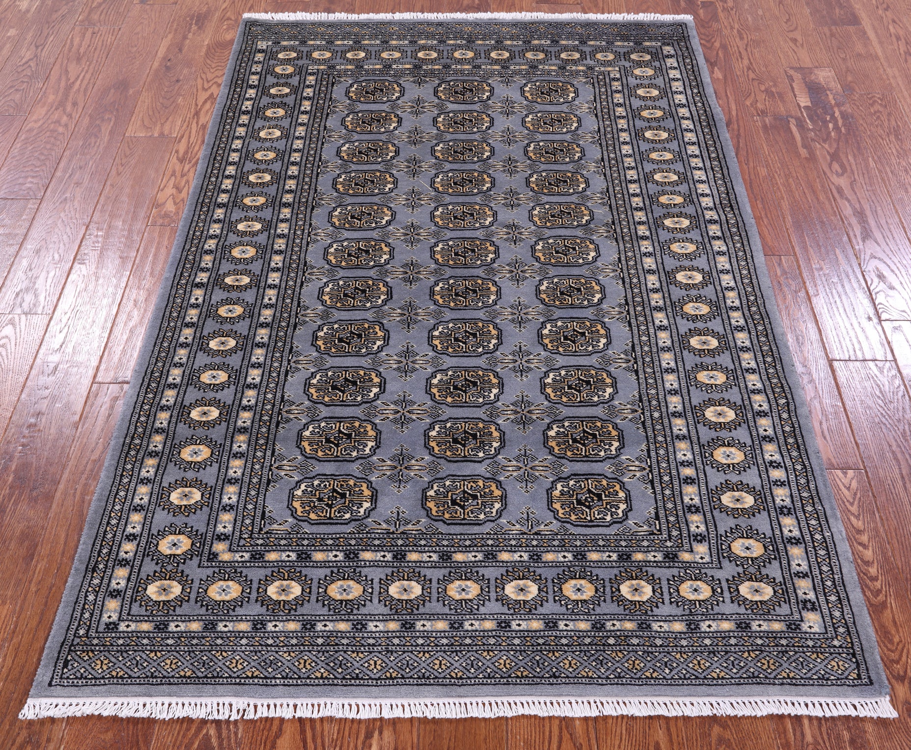 Bokhara Handmade Wool Rug - 4' 1" X 6' 0" - Golden Nile