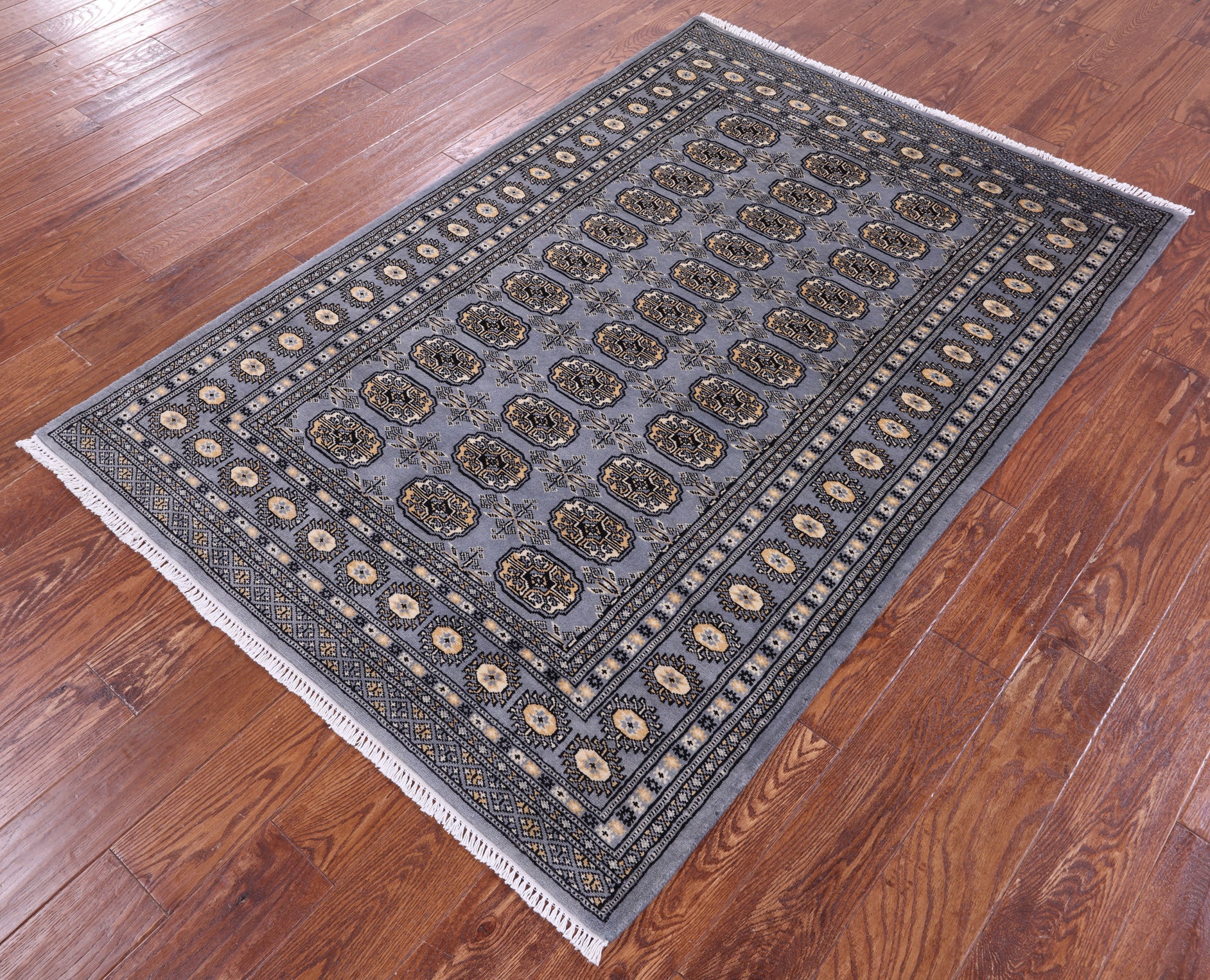 Bokhara Handmade Wool Rug - 4' 1" X 6' 0" - Golden Nile
