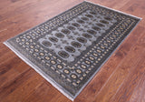 Bokhara Hand Knotted Wool Rug - 4' 0" X 6' 2" - Golden Nile