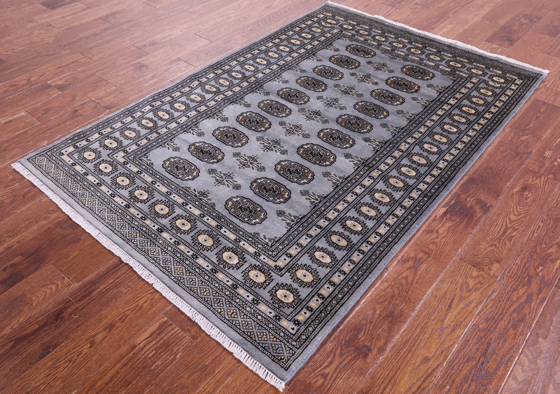 Bokhara Hand Knotted Wool Rug - 4' 0" X 6' 2" - Golden Nile