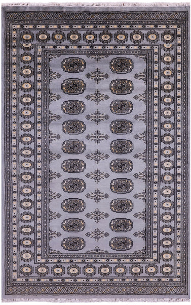 Bokhara Hand Knotted Wool Rug - 4' 0" X 6' 2" - Golden Nile