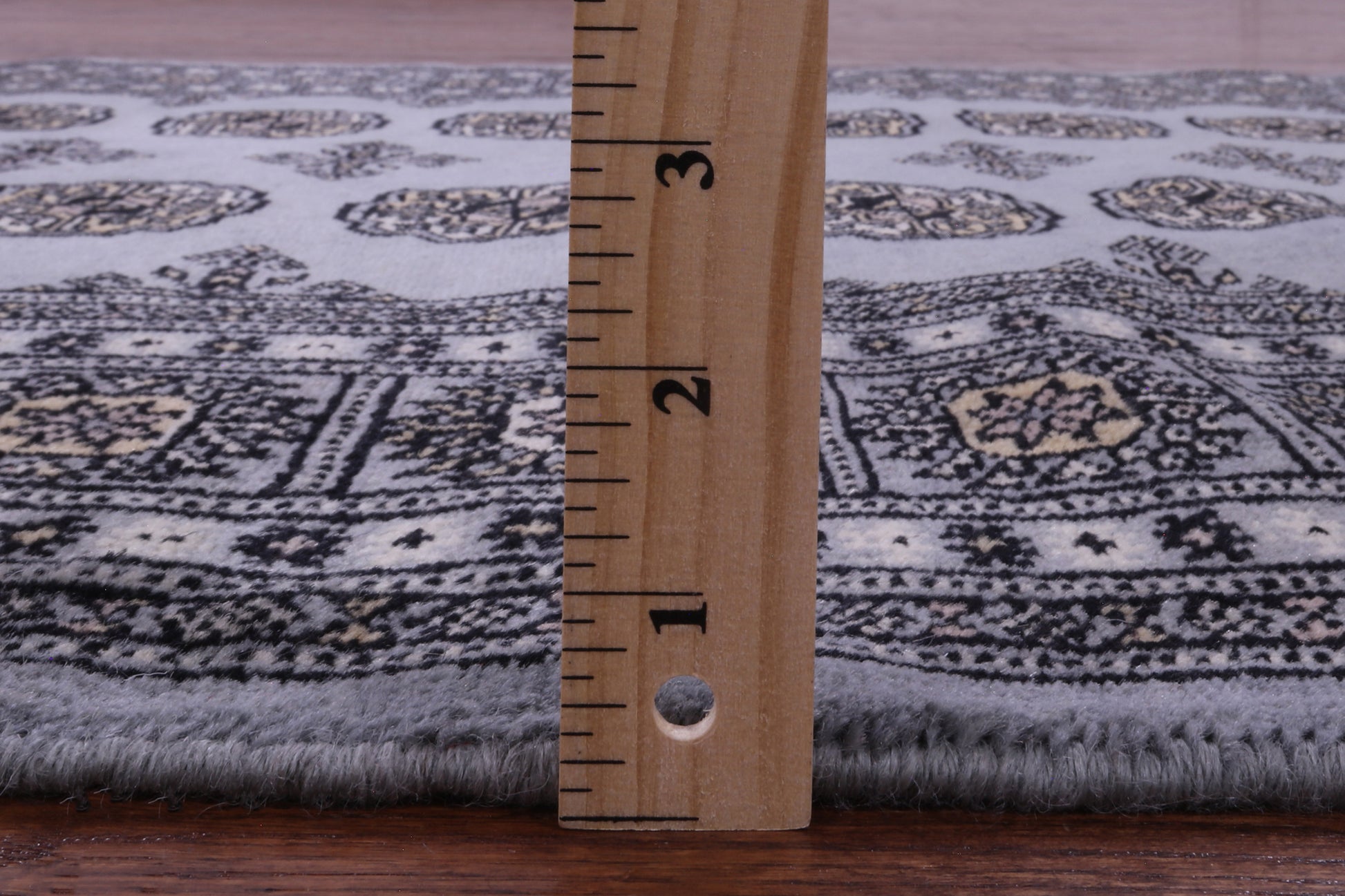 Bokhara Hand Knotted Wool Rug - 4' 0" X 5' 7" - Golden Nile