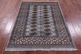 Bokhara Hand Knotted Wool Rug - 4' 0" X 5' 5" - Golden Nile