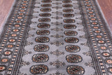 Bokhara Hand Knotted Wool Rug - 4' 0" X 5' 5" - Golden Nile