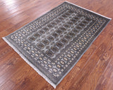 Bokhara Hand Knotted Wool Rug - 4' 0" X 5' 11" - Golden Nile