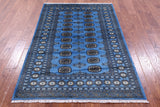 Bokhara Hand Knotted Wool Rug - 4' 2" X 6' 1" - Golden Nile