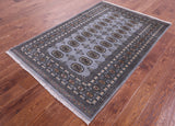 Bokhara Hand Knotted Wool Rug - 4' 1" X 6' 2" - Golden Nile