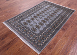 Bokhara Hand Knotted Wool Rug - 4' 1" X 6' 2" - Golden Nile