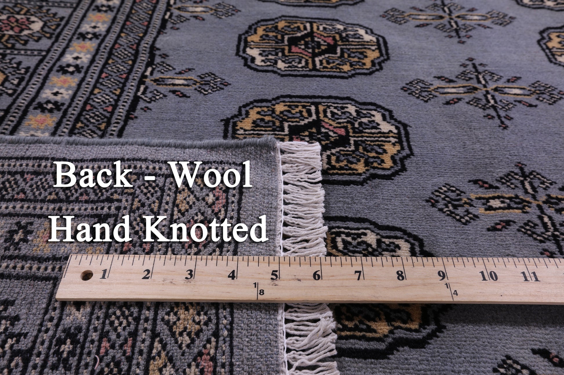 Bokhara Hand Knotted Wool Rug - 4' 1" X 6' 2" - Golden Nile
