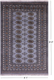 Bokhara Hand Knotted Wool Rug - 4' 1" X 6' 2" - Golden Nile
