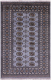 Bokhara Hand Knotted Wool Rug - 4' 1" X 6' 2" - Golden Nile