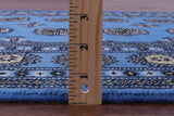 Blue Bokhara Hand Knotted Wool Rug - 4' 1" X 5' 10" - Golden Nile