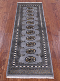 Bokhara Hand Knotted Wool Runner Rug - 2' 1" X 6' 2" - Golden Nile