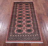 Pink Bokhara Hand Knotted Wool Rug - 2' 4" X 5' 0" - Golden Nile