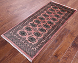 Pink Bokhara Hand Knotted Wool Rug - 2' 4" X 5' 0" - Golden Nile
