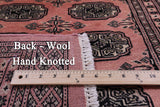 Pink Bokhara Hand Knotted Wool Rug - 2' 4" X 5' 0" - Golden Nile