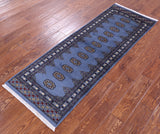 Bokhara Hand Knotted Wool Runner Rug - 2' 0" X 5' 10" - Golden Nile