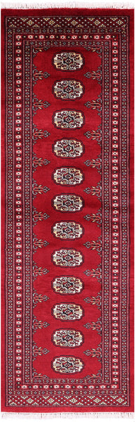 Bokhara Hand Knotted Wool Runner Rug - 2' 0" X 6' 2" - Golden Nile