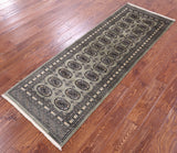 Signed Bokhara Hand Knotted Wool Runner Rug - 2' 4" X 6' 8" - Golden Nile