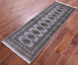 Bokhara Hand Knotted Wool Runner Rug - 2' 0" X 5' 10" - Golden Nile