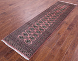 Bokhara Hand Knotted Wool Runner Rug - 2' 8" X 9' 5" - Golden Nile
