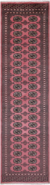 Bokhara Hand Knotted Wool Runner Rug - 2' 7" X 10' 2" - Golden Nile