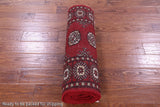 Red Bokhara Hand Knotted Wool Runner Rug - 2' 6" X 14' 8" - Golden Nile