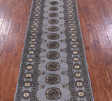 Bokhara Handmade Wool Runner Rug - 2' 4" X 15' 7" - Golden Nile