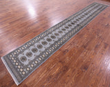Bokhara Handmade Wool Runner Rug - 2' 4" X 15' 7" - Golden Nile