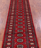 Bokhara Hand Knotted Wool Runner Rug - 2' 6" X 15' 5" - Golden Nile