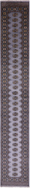 Bokhara Handmade Wool Runner Rug - 2' 6" X 17' 1" - Golden Nile