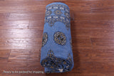 Blue Bokhara Hand Knotted Wool Rug - 4' 6" X 7' 0" - Golden Nile