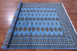 Blue Bokhara Hand Knotted Wool Rug - 5' 8" X 7' 7" - Golden Nile