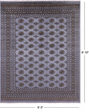 Bokhara Hand Knotted Wool Rug - 8' 0" X 9' 10" - Golden Nile