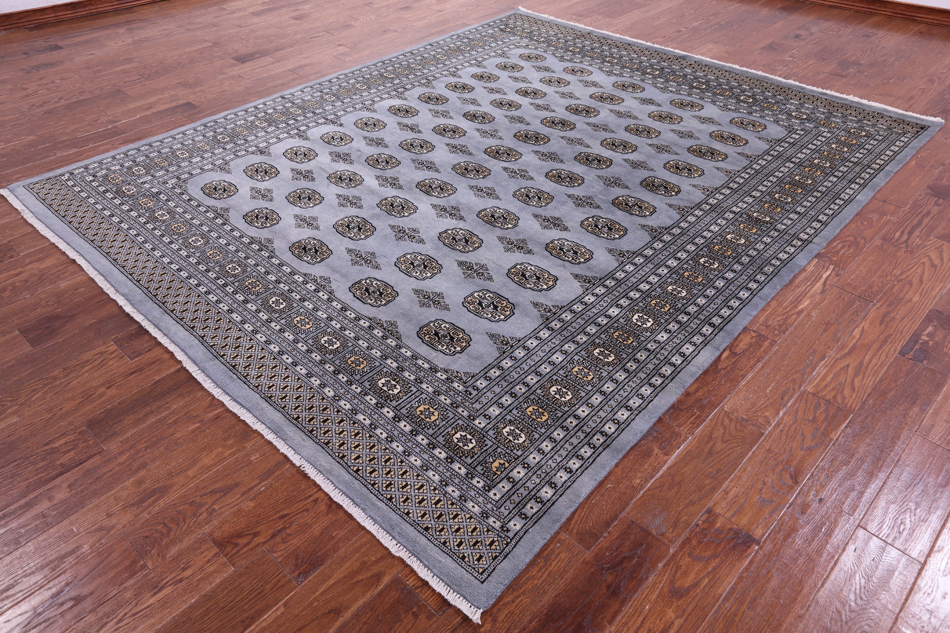 Bokhara Hand Knotted Wool Rug - 8' 0" X 9' 10" - Golden Nile