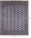 Bokhara Hand Knotted Wool Rug - 8' 0" X 9' 8" - Golden Nile