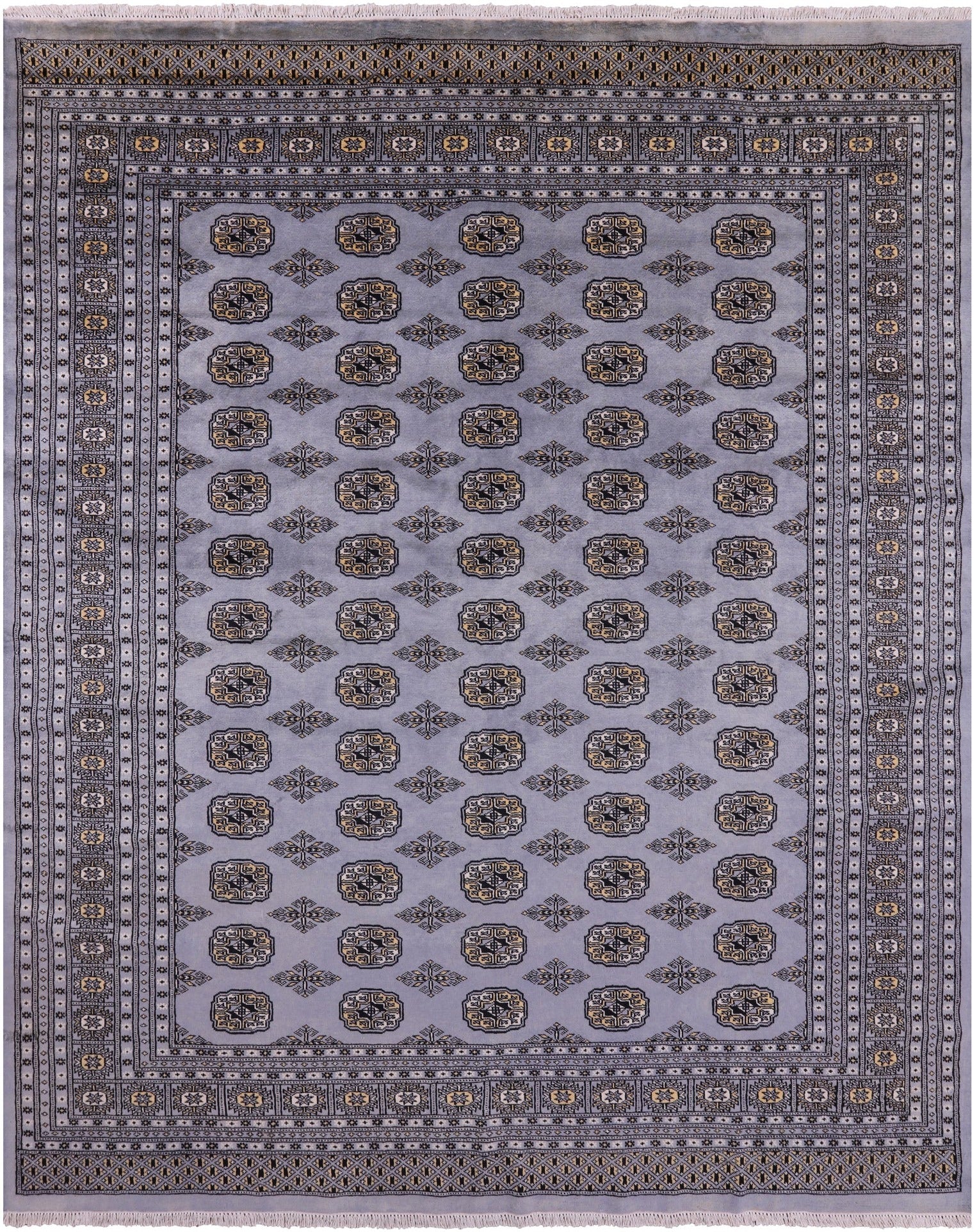 Bokhara Hand Knotted Wool Rug - 8' 0" X 9' 8" - Golden Nile