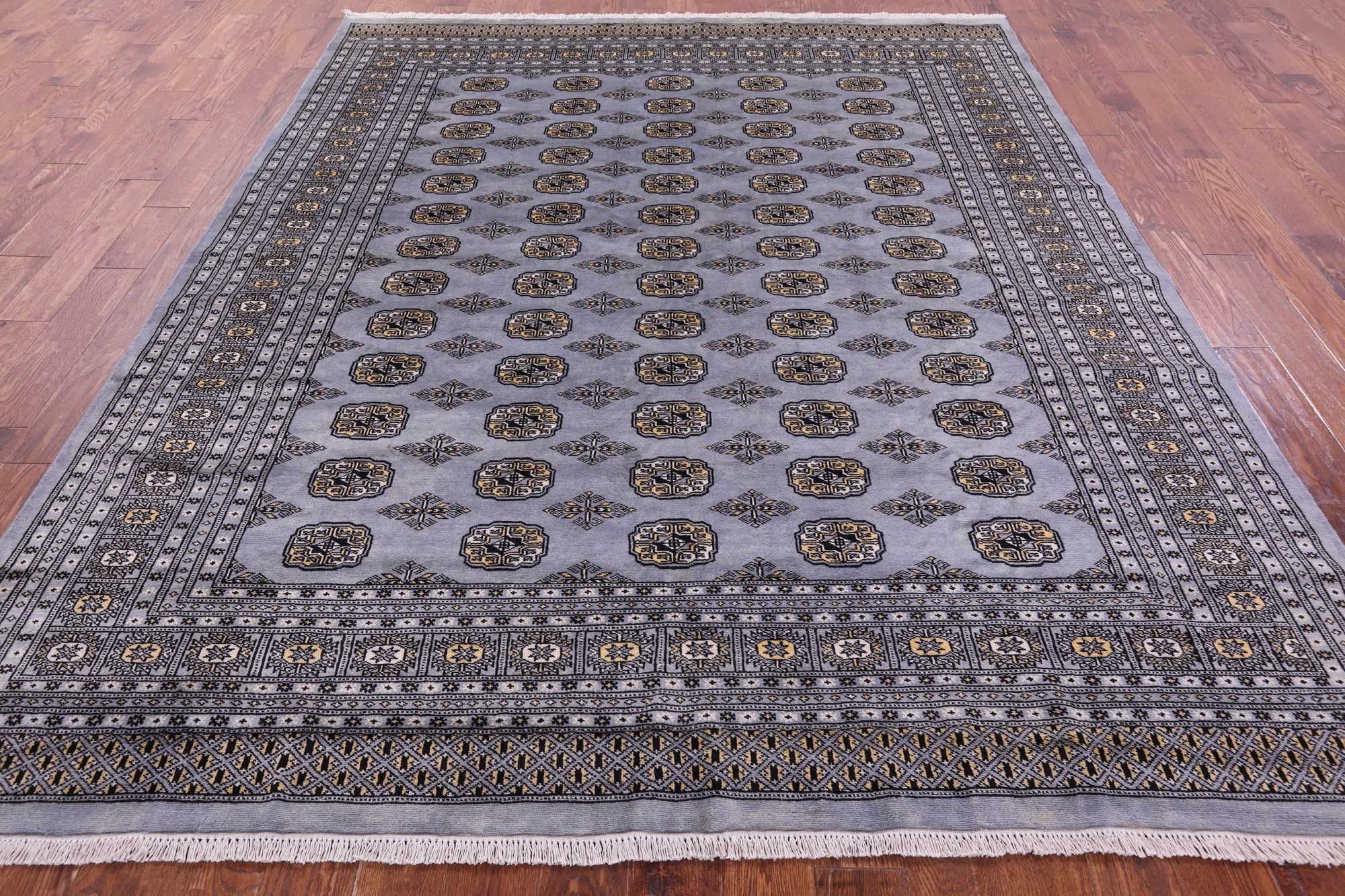 Bokhara Hand Knotted Wool Rug - 8' 0" X 9' 8" - Golden Nile