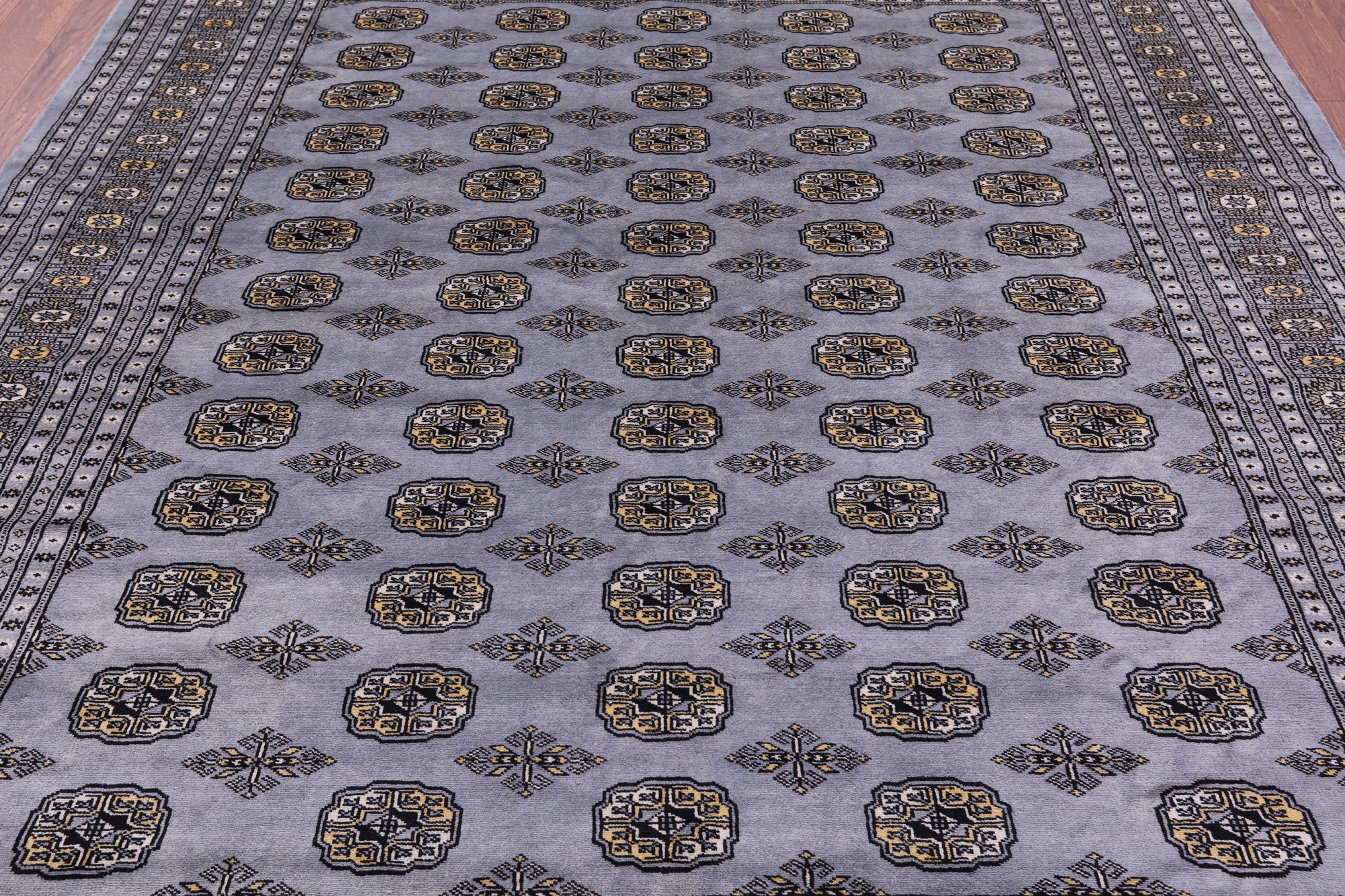 Bokhara Hand Knotted Wool Rug - 8' 0" X 9' 8" - Golden Nile