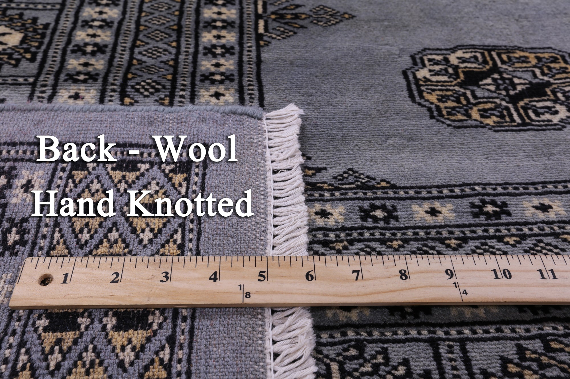 Bokhara Handmade Wool Rug - 9' 1" X 11' 9" - Golden Nile