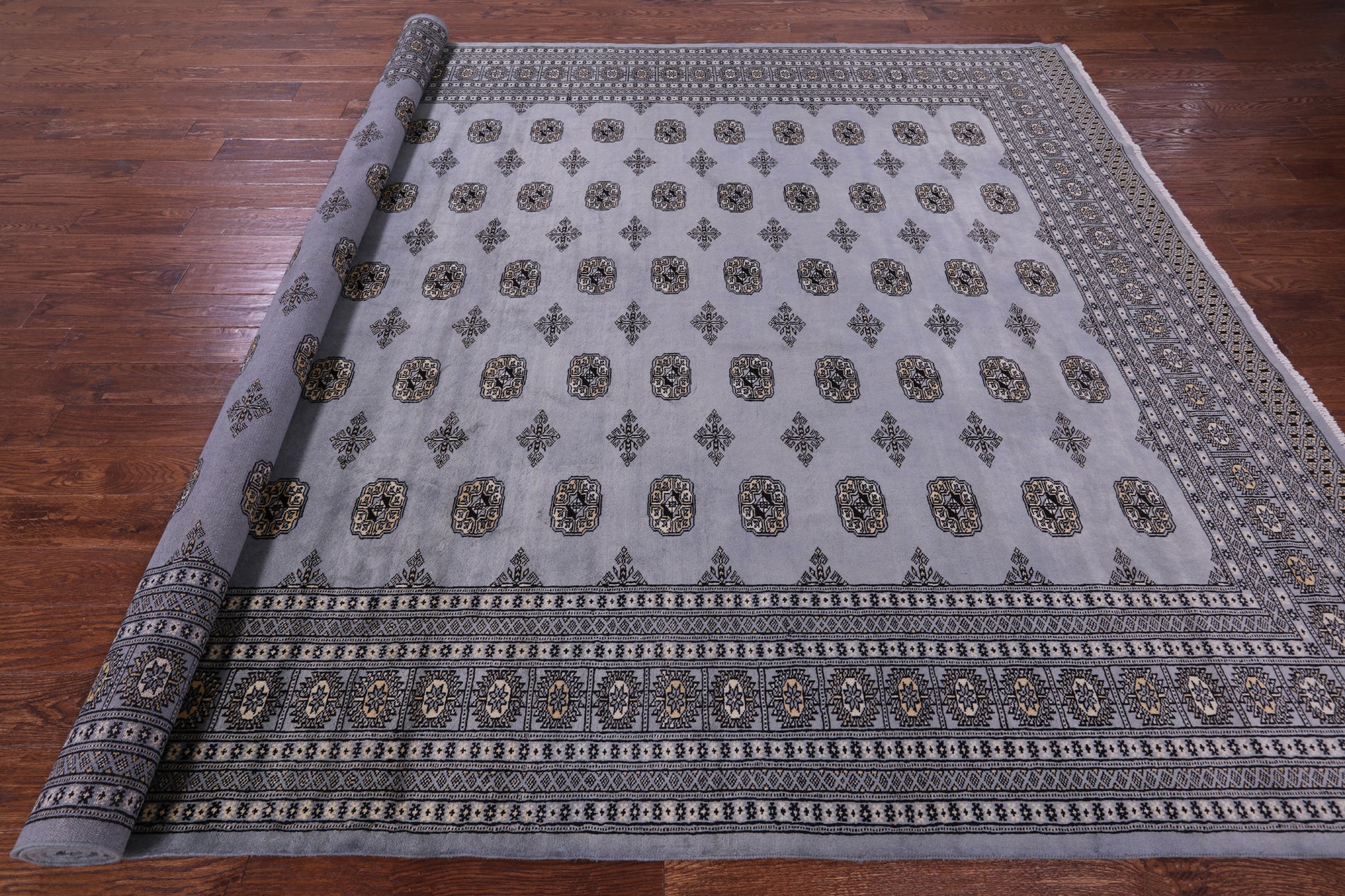 Bokhara Handmade Wool Rug - 9' 1" X 11' 9" - Golden Nile