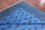 Blue Bokhara Handmade Wool Rug - 9' 3" X 12' 0" - Golden Nile