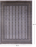 Bokhara Hand Knotted Wool Rug - 10' 2" X 13' 7" - Golden Nile