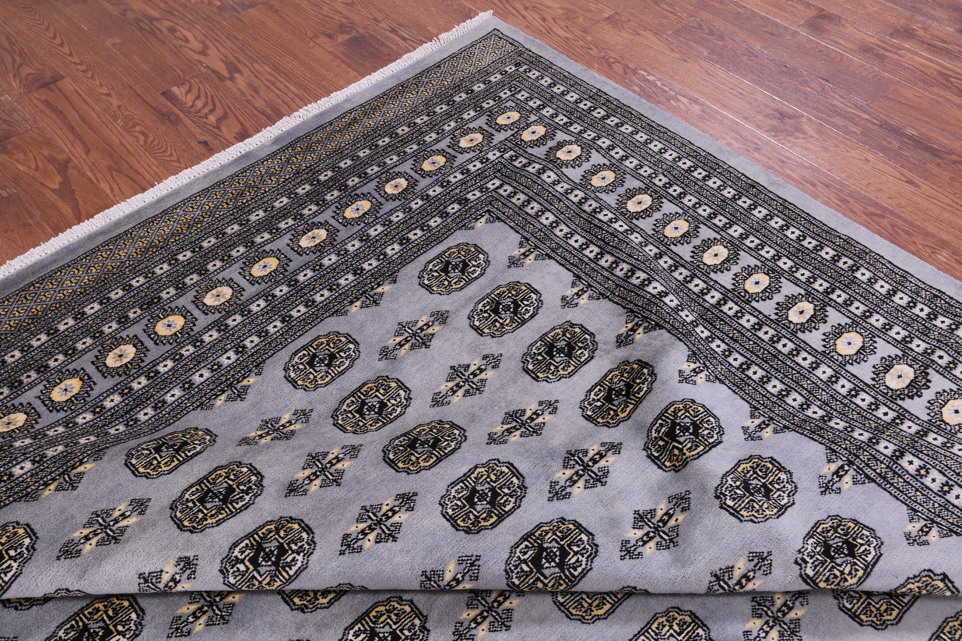 Bokhara Hand Knotted Wool Rug - 10' 2" X 13' 7" - Golden Nile