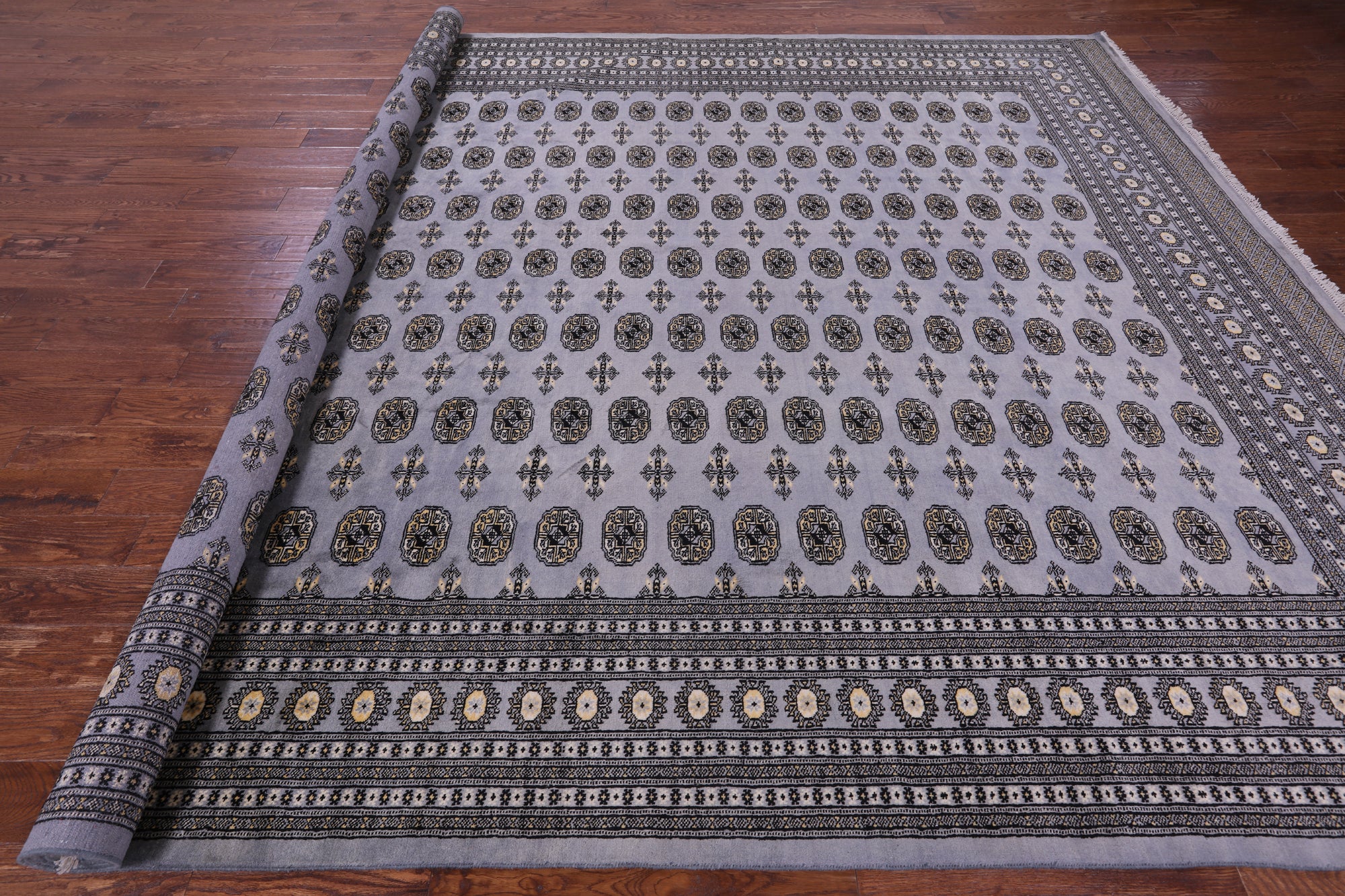 Bokhara Hand Knotted Wool Rug - 10' 2" X 13' 7" - Golden Nile