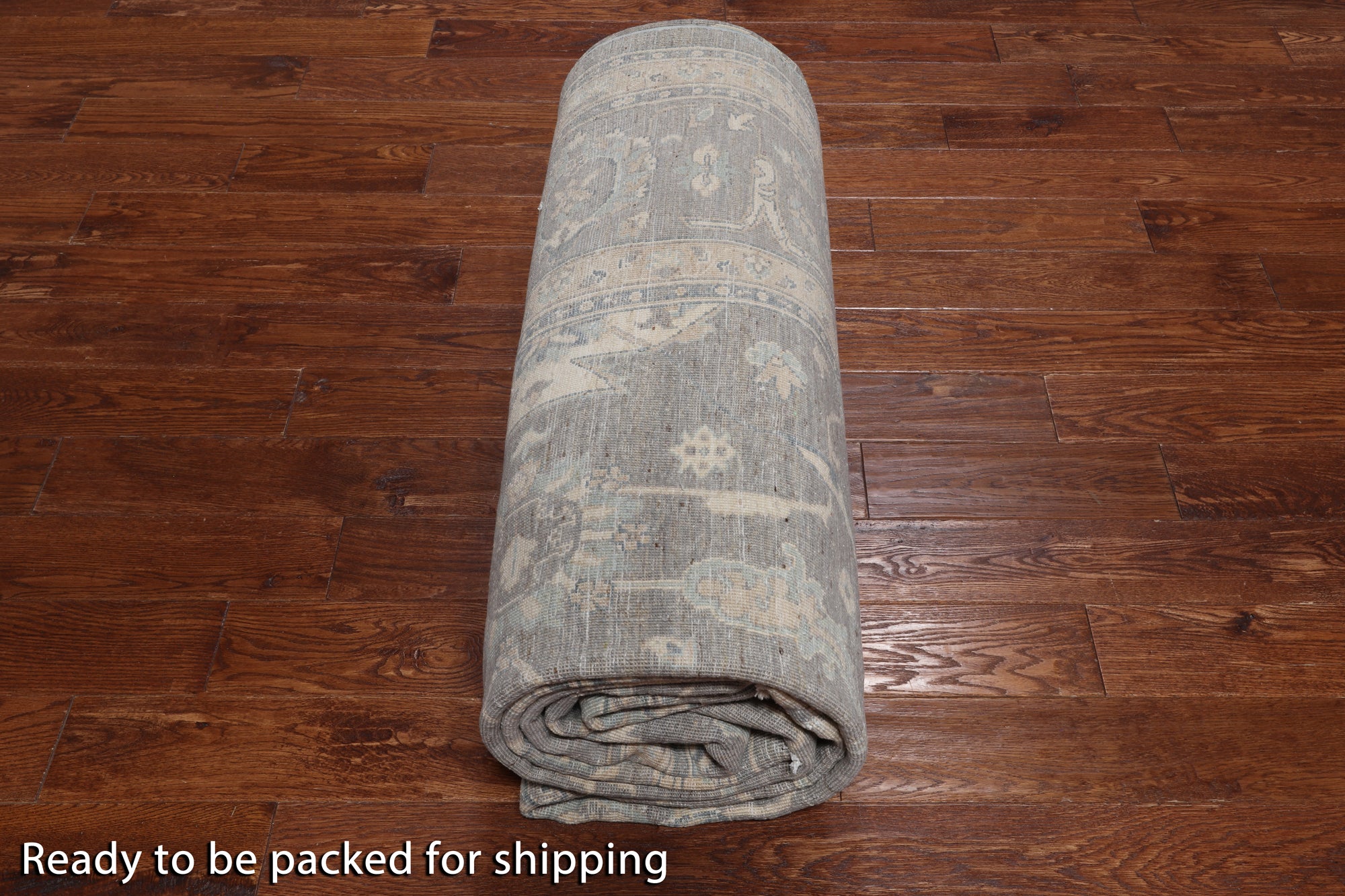 Grey Turkish Oushak Hand Knotted Wool Rug - 9' 10" X 13' 7"