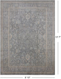 Grey Turkish Oushak Hand Knotted Wool Rug - 9' 10" X 13' 7"