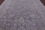 Grey Turkish Oushak Hand Knotted Wool Rug - 9' 10" X 13' 7" - Golden Nile