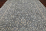 Grey Turkish Oushak Hand Knotted Wool Rug - 9' 10" X 13' 7"