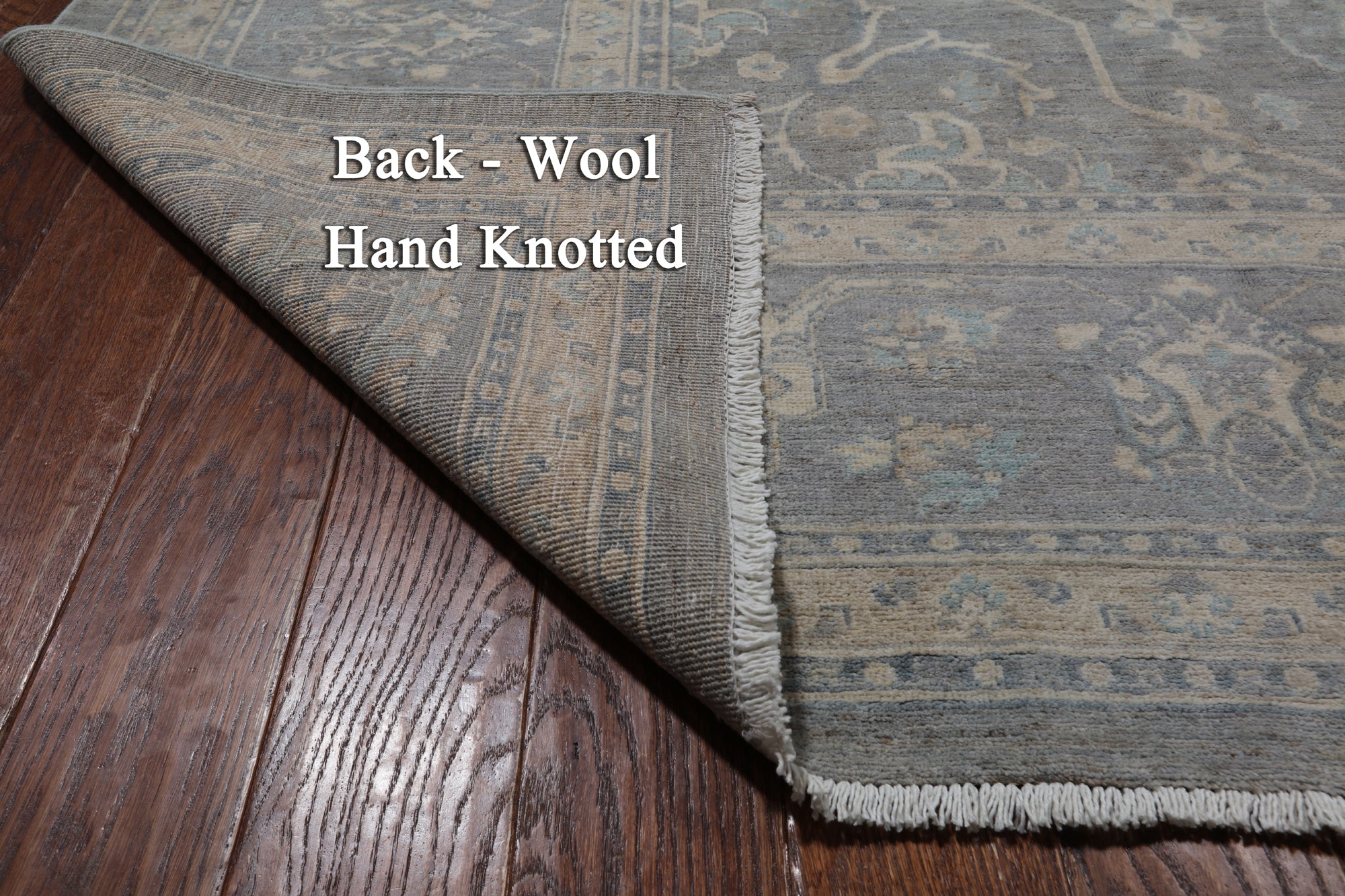 Grey Turkish Oushak Hand Knotted Wool Rug - 9' 10" X 13' 7"